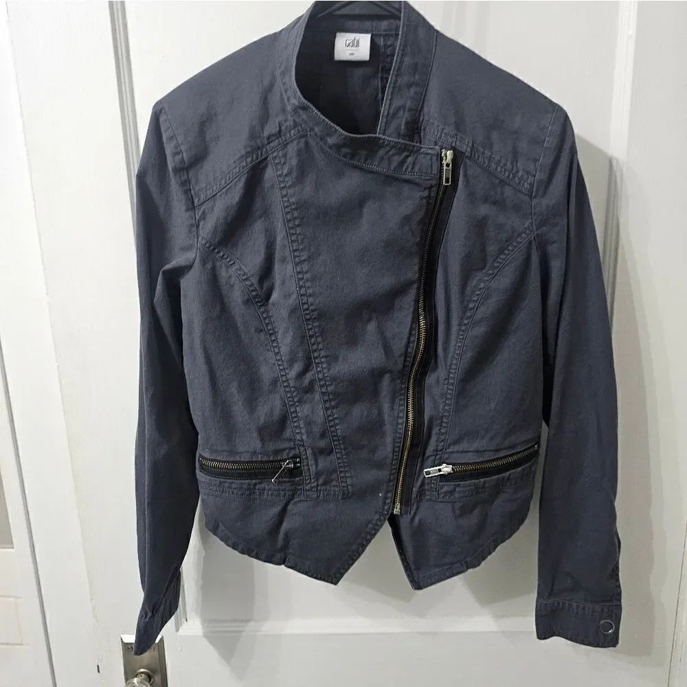 CAbi asymmetrical moto jacket sz sm